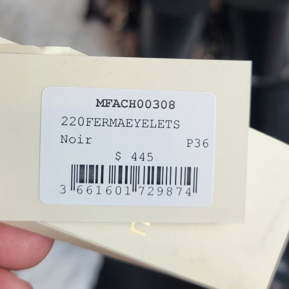 NIB Maje Ferma Eyelet Sandals in Black, Sz 36 / US 5-5.5 - Picture 10 of 13